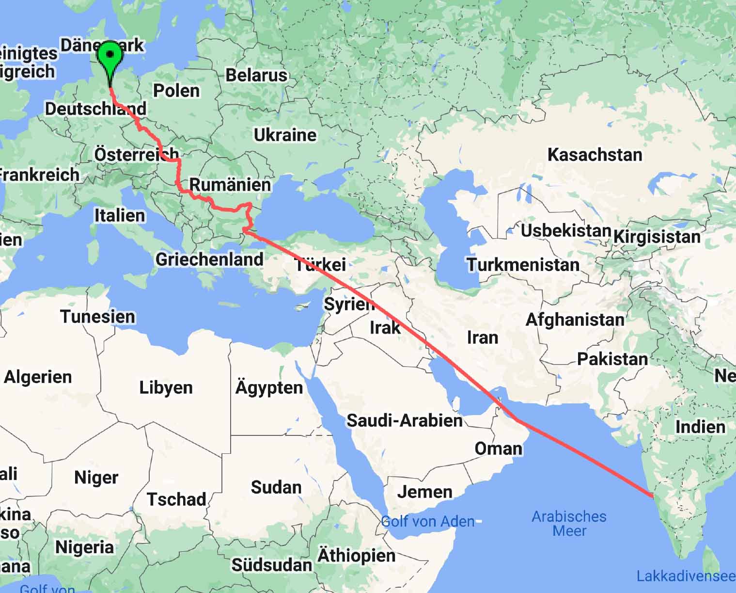 Karte der 2022 gefahrenen Tracks